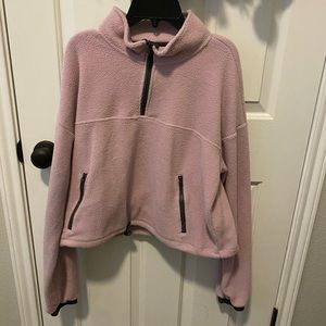 Light Purple Fuzzy Quarter Zip